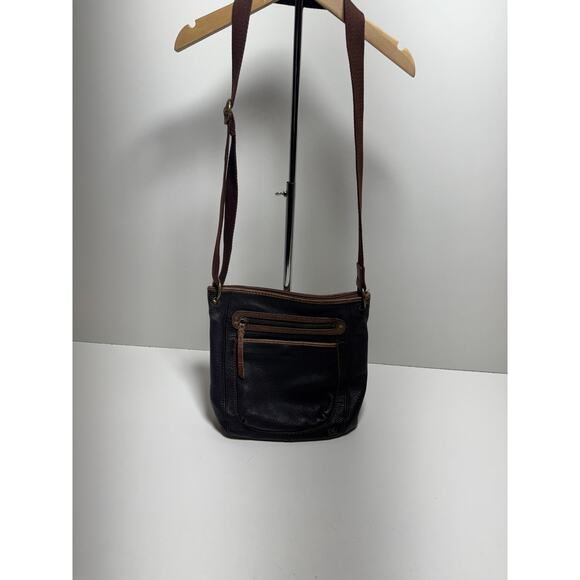 The Sak Brown Leather Crossbody Sequoia Boho Handbag Western Zippered - Picture 1 of 7